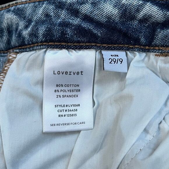 Lovervet By Vervet Size 29/9 Distressed High Rise Straight Leg Jeans NWT - Picture 5 of 9